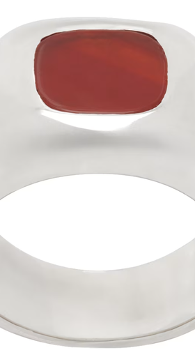 An image of Sophie Buhai silver godfather carnelian ring
