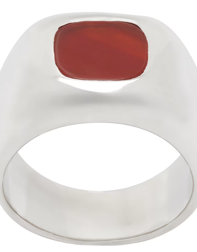 An image of Sophie Buhai silver godfather carnelian ring