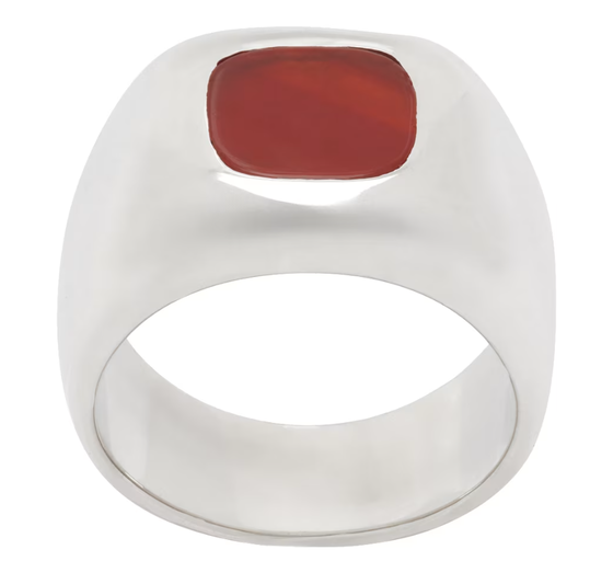 An image of Sophie Buhai silver godfather carnelian ring