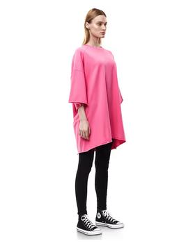 A woman wearing nununu women's perfect oversized hot pink t
