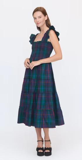 A woman wearing Hill House the ellie nap dress