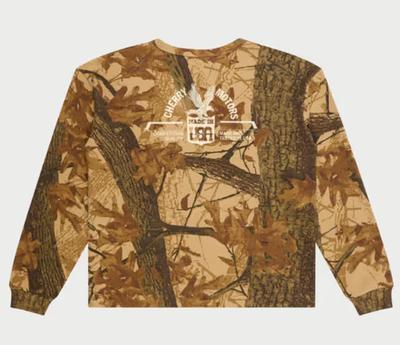An image of Cherry LA boxy thermal long sleeve (mossy oak camo)