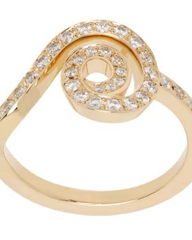 An image of Sophie Bille Brahe gold 'la dorset pavé' ring