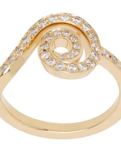 An image of Sophie Bille Brahe gold 'la dorset pavé' ring