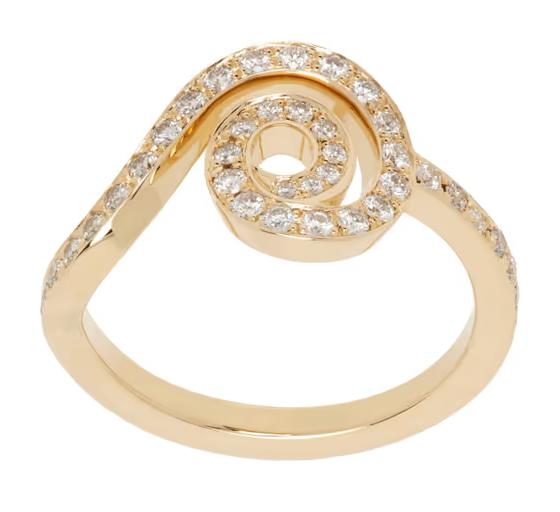 An image of Sophie Bille Brahe gold 'la dorset pavé' ring