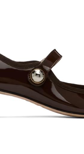 An image of Repetto brown fabienne mary jane heels