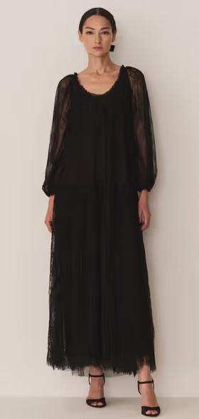A woman wearing Doen nevaeh dress