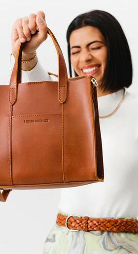 A close-up of a Portland Leather Goods Purse