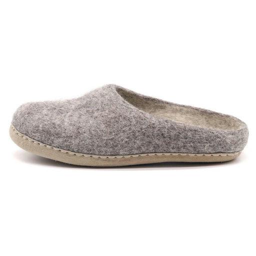 A close-up of a pair of Nootkas Slippers