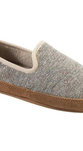 A close-up of a pair of Acorn Slippers