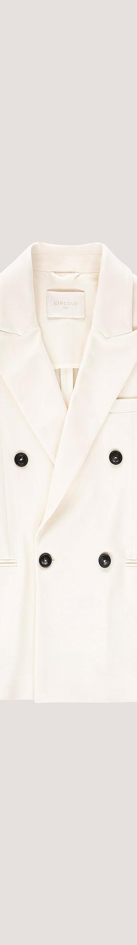 A cream double-breasted Circolo 1901 jersey blazer on a plain background