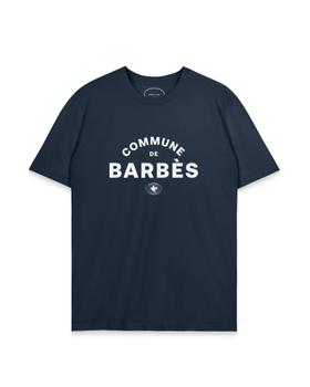 A navy Commune de Paris 1871 'Commune de Barbès' graphic t-shirt