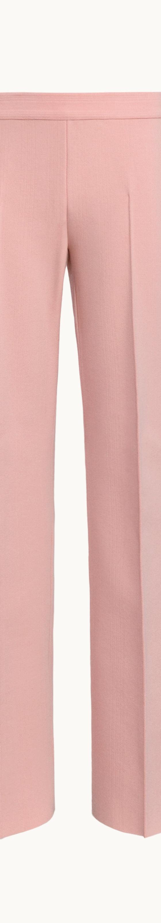A pale pink High Sport pull-on Kick Pant with pressed front seams