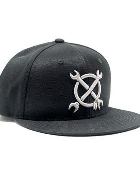 IN4MATION black snapback cap with embroidered logo