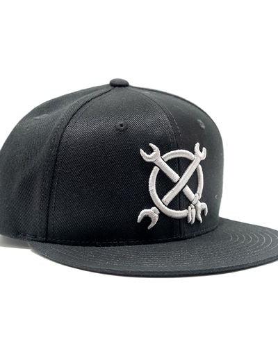 IN4MATION black snapback cap with embroidered logo