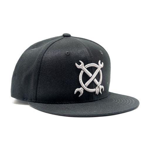 IN4MATION black snapback cap with embroidered logo