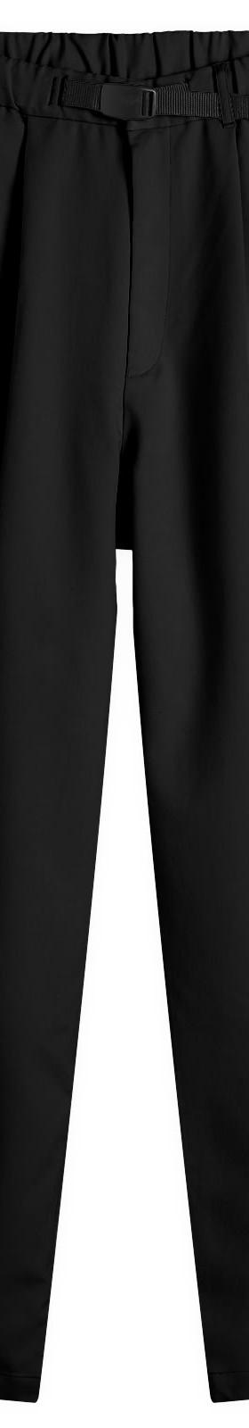Black N!CE wide-leg belted trousers on a plain white background