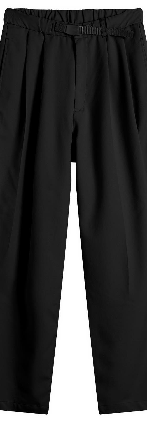 Black N!CE wide-leg belted trousers on a plain white background