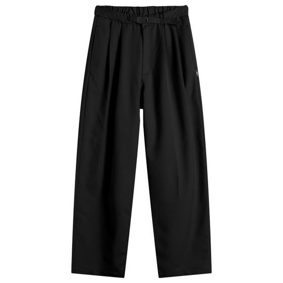 Black N!CE wide-leg belted trousers on a plain white background