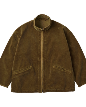 An olive Porter Classic corduroy zip-up jacket