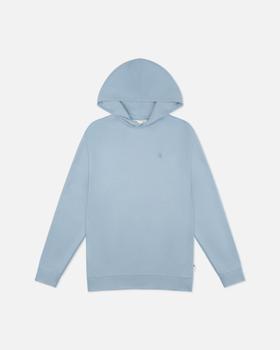 A light blue Quiet Golf hoodie on a plain white background