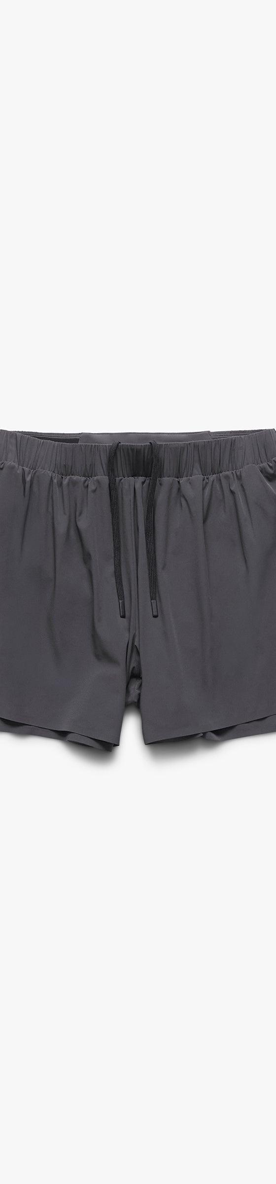 Charcoal grey Represent 247 performance training shorts with drawstring waist