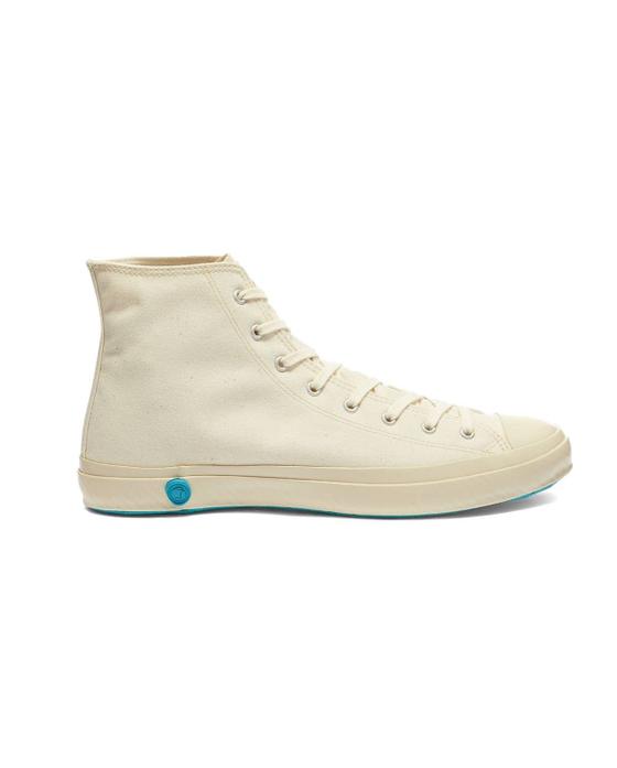 A natural white Shoes Like Pottery high-top canvas sneaker with vulcanized rubber sole