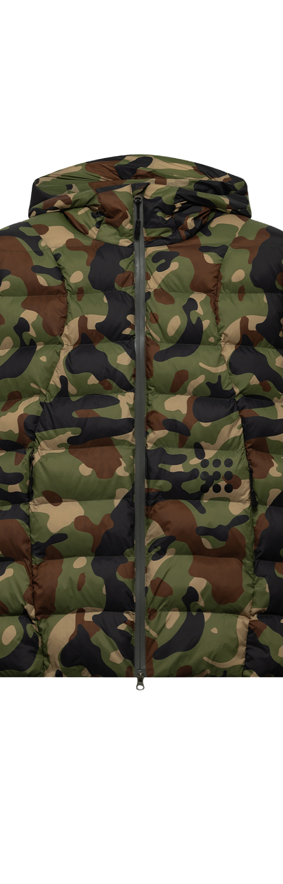 A camouflage-print hooded puffer jacket by The New Originals