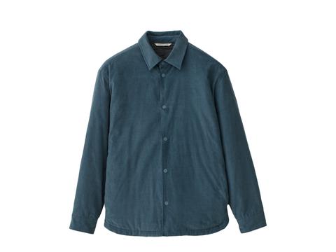 A Kind of Guise Olkay Quilted Overshirt in sea corduroy