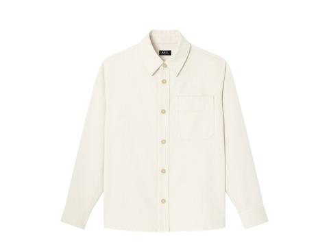 A.P.C. Loose Denim Overshirt in off-white