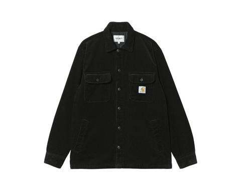 Carhartt WIP Whitsome Shirt Jacket in black corduroy